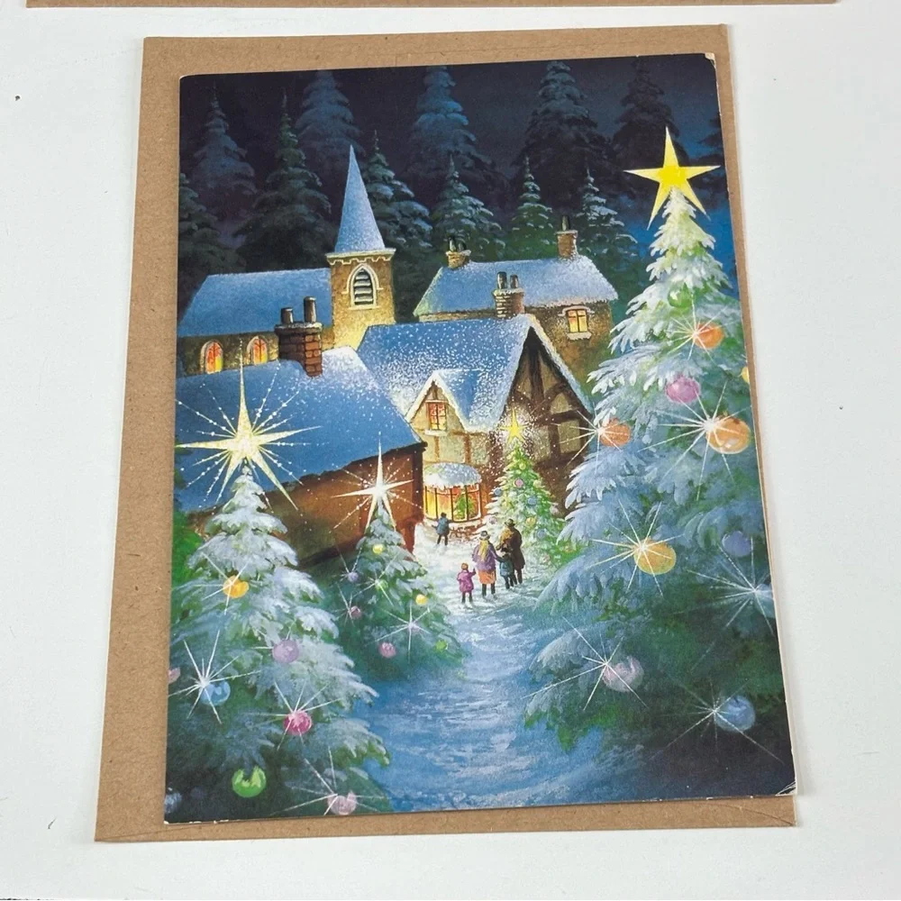 VTG Assorted Christmas Greeting Cards Set of 10